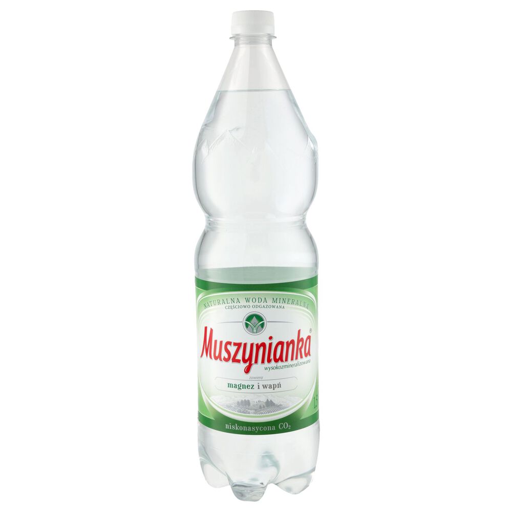 Muszynianka Naturalna woda mineralna wysokozmineralizowana niskonasycona CO2 1,5 l. /szt.
