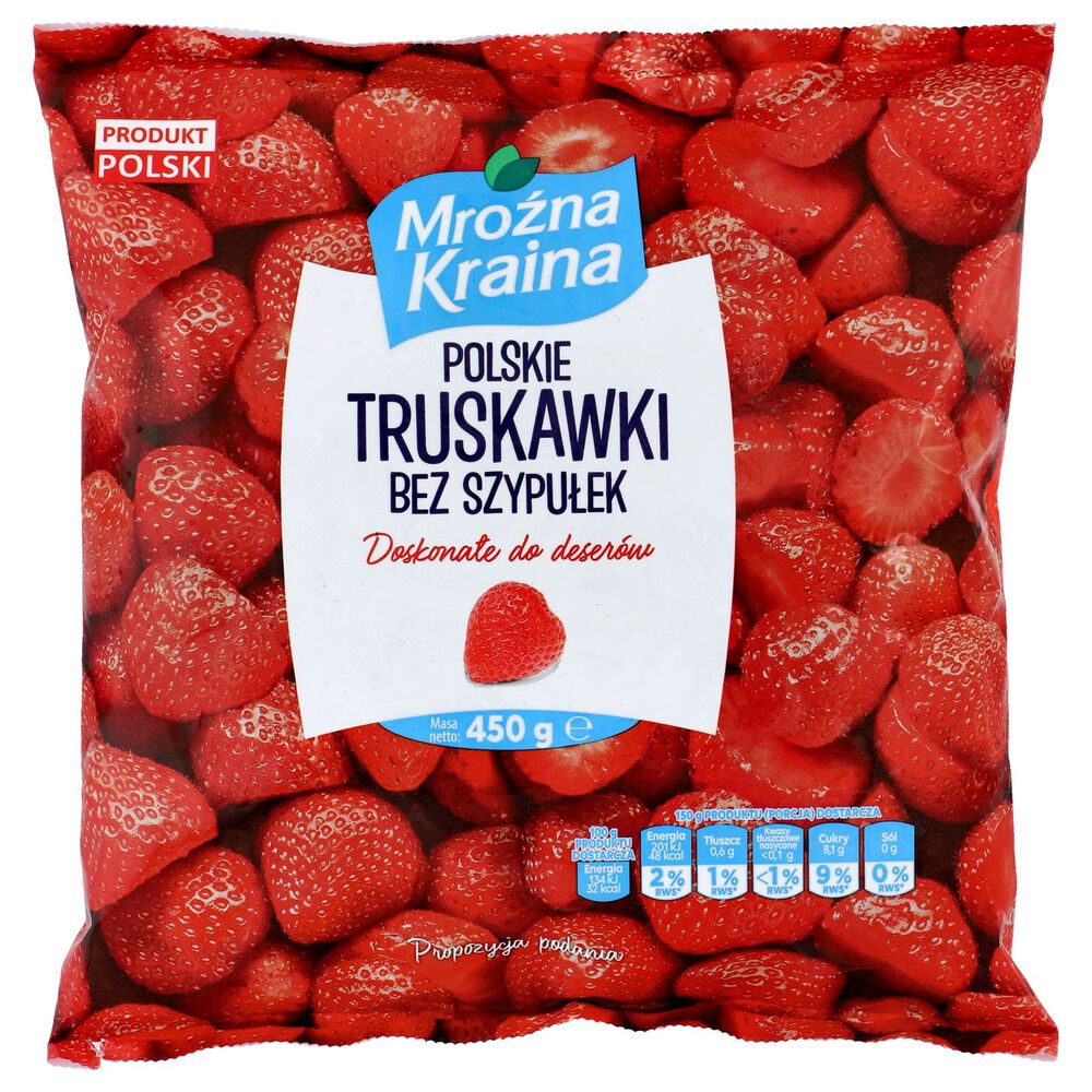 Mroźna Kraina Polskie truskawki bez szypułek 450 g. /szt.