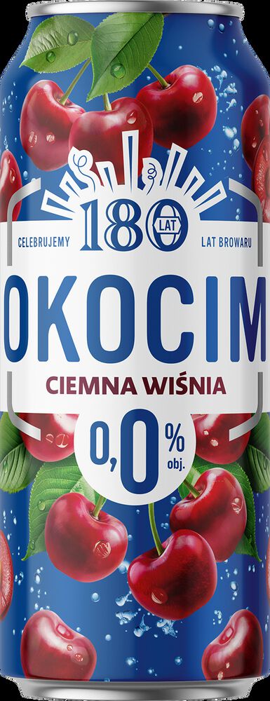 Okocim Mix ciemnego piwa bezalkoholowego z lemoniadą ciemna wiśnia 500 ml. /szt.