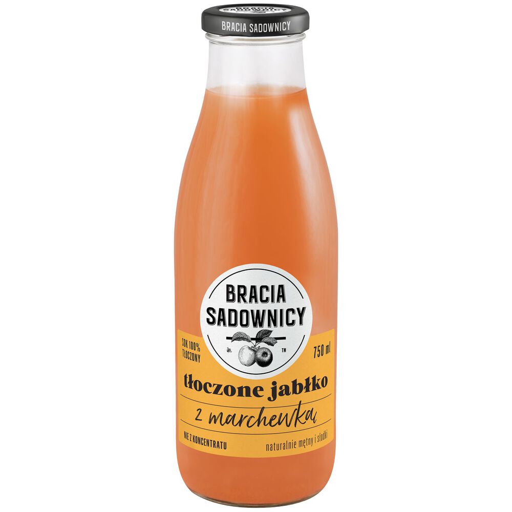 Bracia Sadownicy Sok tłoczony jabłko marchew 750 ml. /szt.