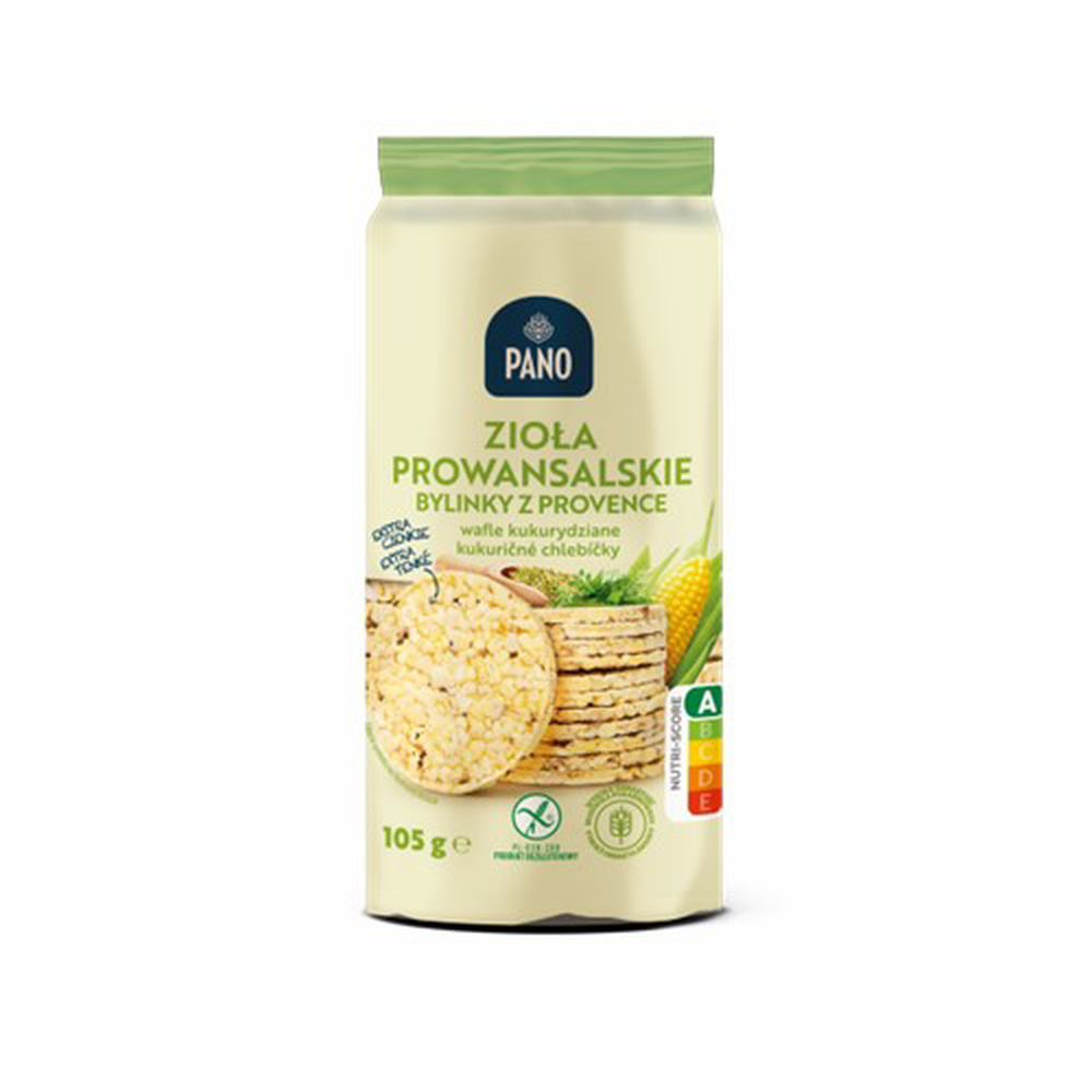 Pano Wafle kukurydziane z ziołami prowansalskimi 105 g. /szt.