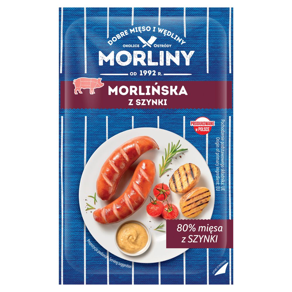 Morliny Kiełbasa morlińska z szynki 500 g. /szt.