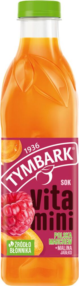 Tymbark Sok malina jabłko marchew 1Vitamini 100 % Vitamini 100 % l. /szt.