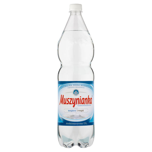Muszynianka Naturalna woda mineralna wysokozmineralizowana średnionasycona CO2 1,5 l. /szt.