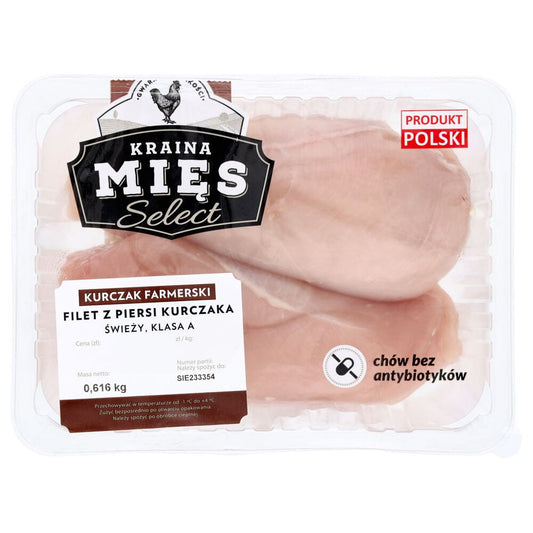 Kraina Mięs Select Kurczak farmerski Filet z piersi kurczaka opak. ok. 600 g. /kg