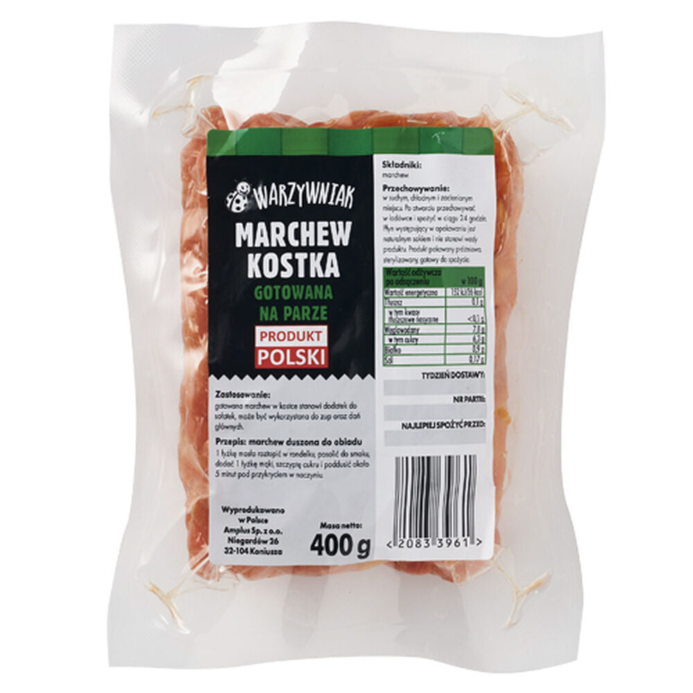 Marchew w kostce gotowana na parze opak. 400 g. /szt.